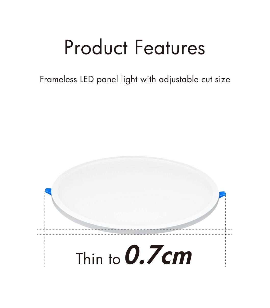 Popular 6W 12W 18W 24W Industrial Dimmable Triac LED Circle Recessed COB Downlight Panel Light