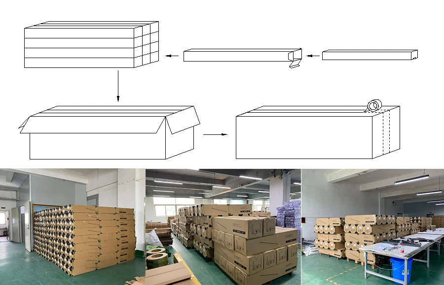 Triac Dali Dimming Profile LED Linear Chandelier Light Dimmable Profile Aluminium LED Linear Lamp Skyline Wall Sconce LED Bar Strip